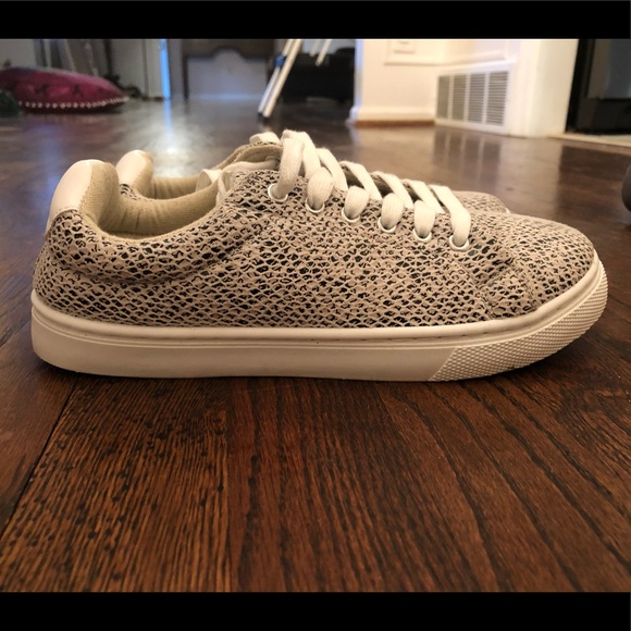 Size 6.5 Faux Snakeskin Sneakers - Picture 2 of 2